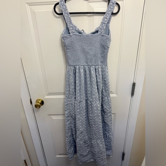 Women’s Hollister Blue Cottagecore Eyelet Maxi Dress Size Small Corset - Picture 7 of 7